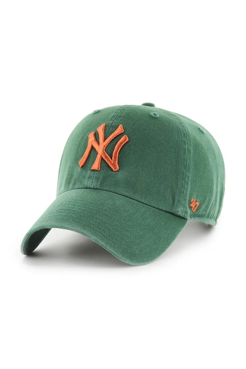 47 brand czapka z daszkiem bawełniana MLB New York Yankees kolor zielony B-NLRGW17GWS-DGA - zdjęcie produktu nr 2
