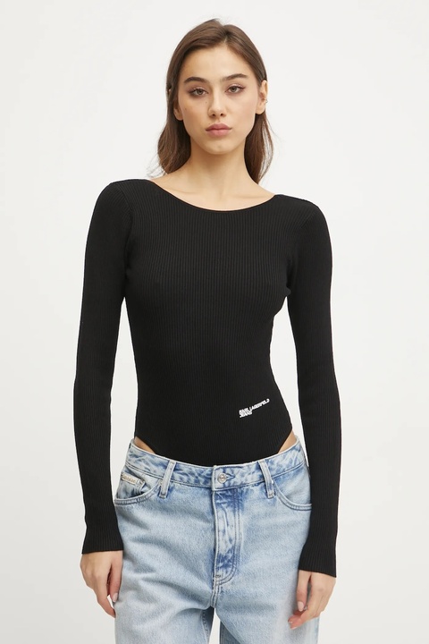 Karl Lagerfeld Jeans body damskie kolor czarny lekki A1W18024 - zdjęcie produktu nr 2