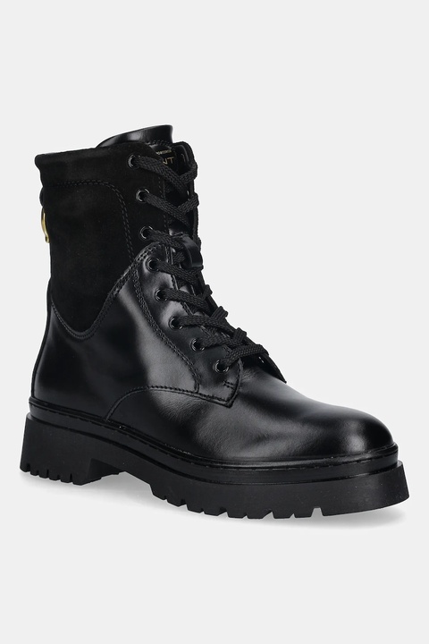 Gant workery skórzane Aligrey damskie kolor czarny na płaskim obcasie 31541156 - zdjęcie produktu nr 1