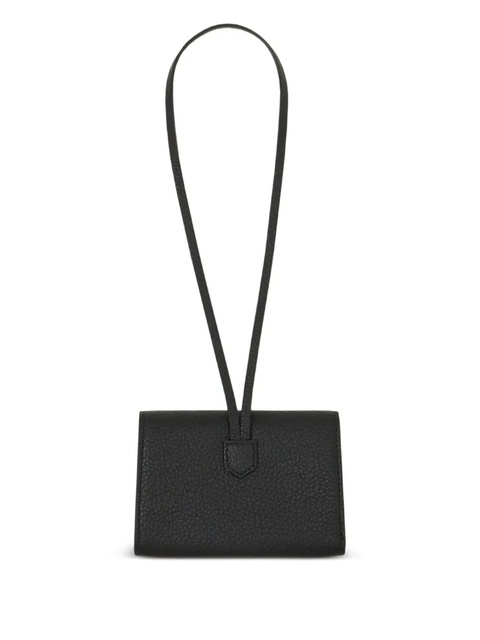 Ferragamo leather card holder charm - Black - zdjęcie produktu nr 2