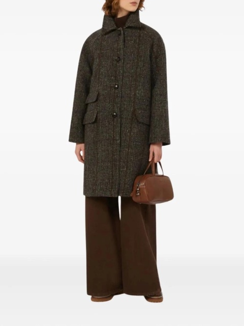Weekend Max Mara Prince of Wales wool coat - Brown - zdjęcie produktu nr 2
