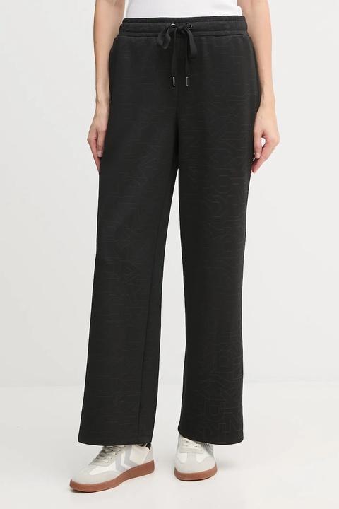 Dkny spodnie dresowe KNIT PANTS damskie kolor czarny wzorzyste P5MF6CSD - zdjęcie produktu nr 1