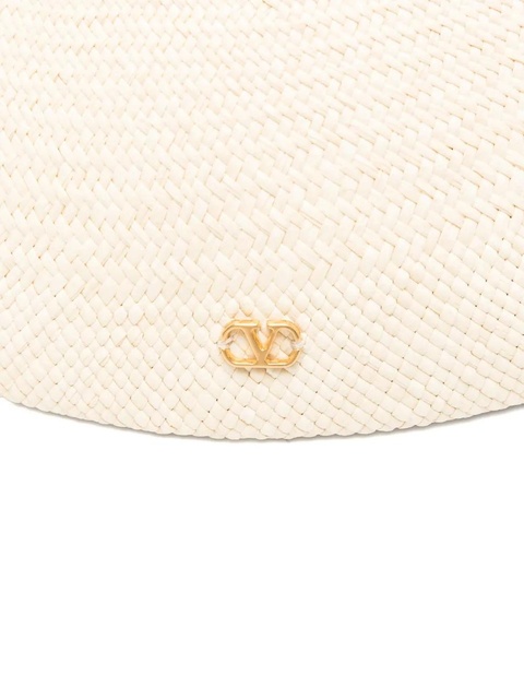 Valentino Garavani bow-detail woven hat - Neutrals - zdjęcie produktu nr 2