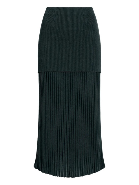 Proenza Schouler Luiza ribbed midi skirt - Green - zdjęcie produktu nr 1
