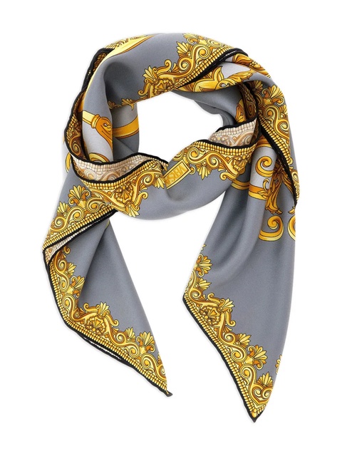 Versace baroque-cheetah silk scarf - Yellow - zdjęcie produktu nr 2