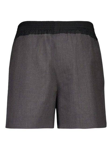 Miu Miu wool-blend elastic-waist shorts - Black - zdjęcie produktu nr 1