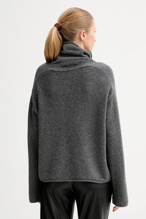 Marc O'Polo sweter z dodatkiem wełny kolor szary z golfem M10609060267 - zdjęcie produktu nr 1