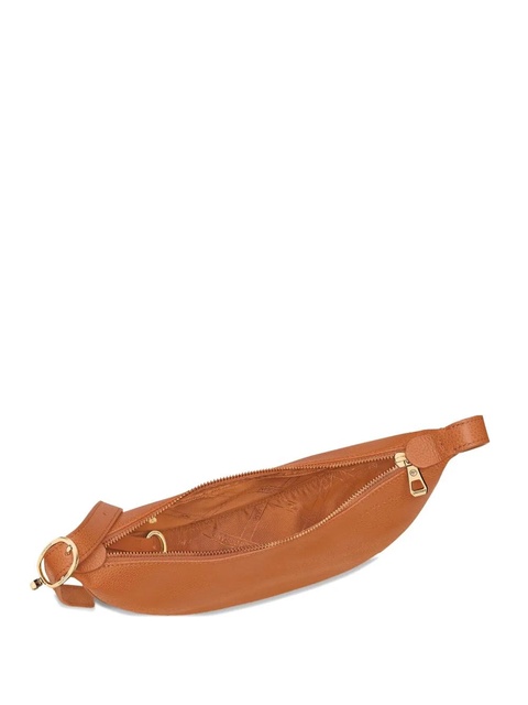 Longchamp small Le Foulonné grained-leather crossbody bag - Brown - zdjęcie produktu nr 1
