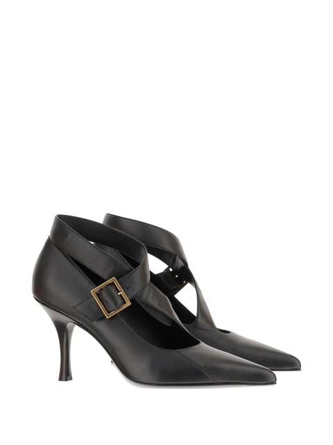 KHAITE 85mm leather heeled pumps - Black - zdjęcie produktu nr 2