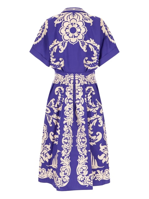 ETRO floral-print pleated midi dress - Blue - zdjęcie produktu nr 2