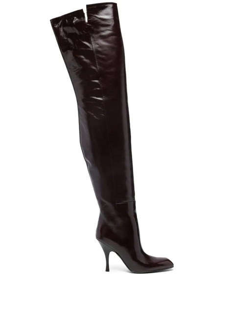 KHAITE 100mm Colt over-the-knee boots - Red - zdjęcie produktu nr 1