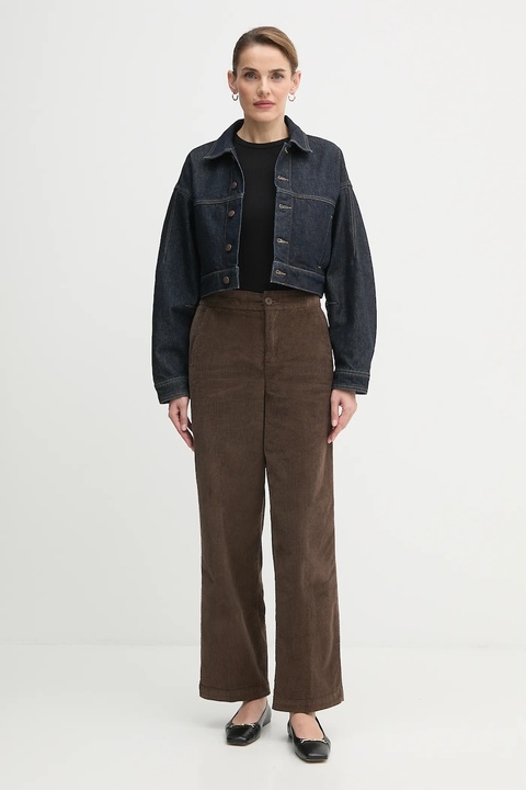 Calvin Klein Jeans kurtka jeansowa kolor granatowy przejściowa oversize LV047D700G - zdjęcie produktu nr 2