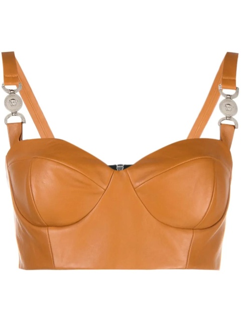 Versace Medusa '95 leather bustier top - Orange - zdjęcie produktu nr 1