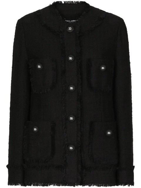 Dolce & Gabbana single-breasted tweed jacket - Black - zdjęcie produktu nr 1