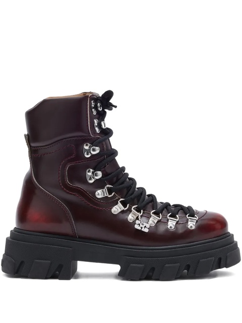 GANNI lace-up boots - Red - zdjęcie produktu nr 1