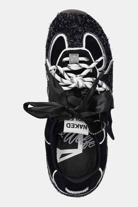 Naked Wolfe sneakersy Adored damskie kolor czarny Adored Black Hairy Suede - zdjęcie produktu nr 2