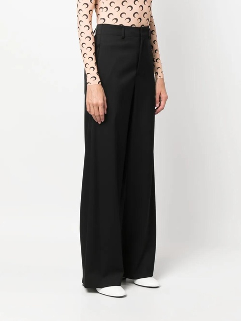 MM6 Maison Margiela single-stitch logo wide-leg trousers - Black - zdjęcie produktu nr 2