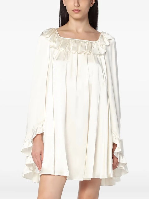 Chloé ruffled-sleeve mini dress - White - zdjęcie produktu nr 2