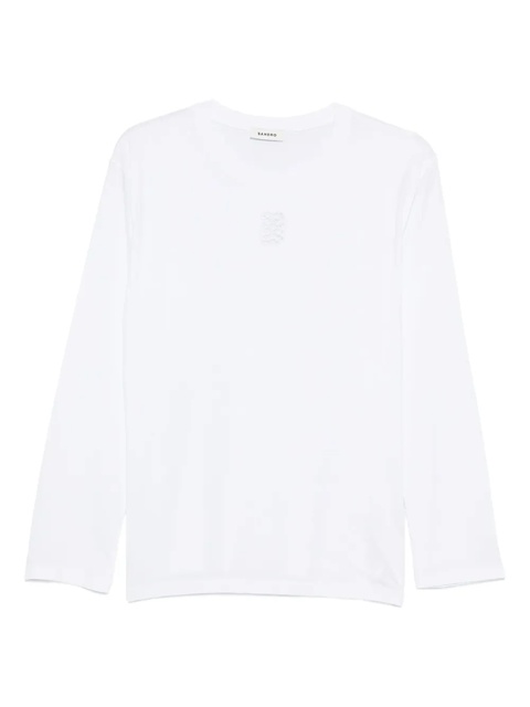 SANDRO cotton long sleeve T-shirt - White - zdjęcie produktu nr 1