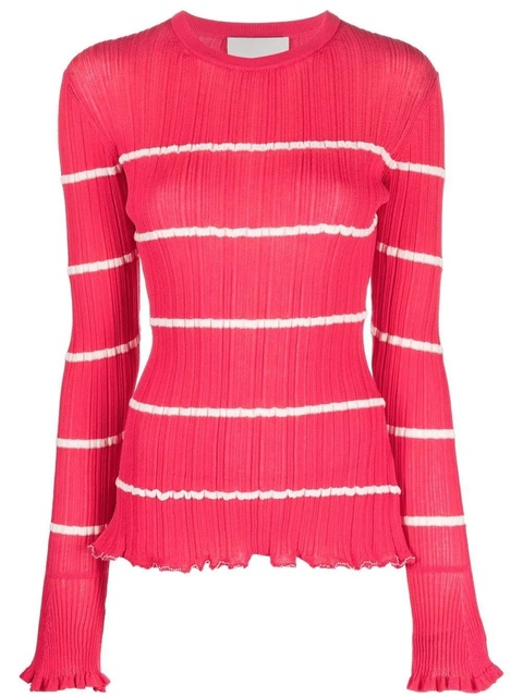 3.1 Phillip Lim striped ribbed-knit top - Pink - zdjęcie produktu nr 1