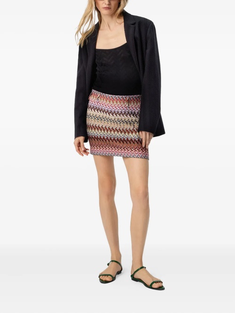 Missoni zigzag-pattern mini skirt - Neutrals - zdjęcie produktu nr 2