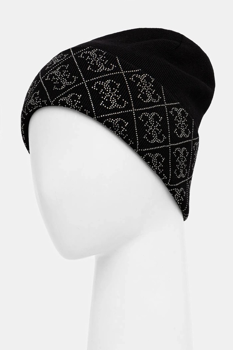 Guess czapka NORA kolor czarny W5BZ20 Z2NQ2 - zdjęcie produktu nr 2