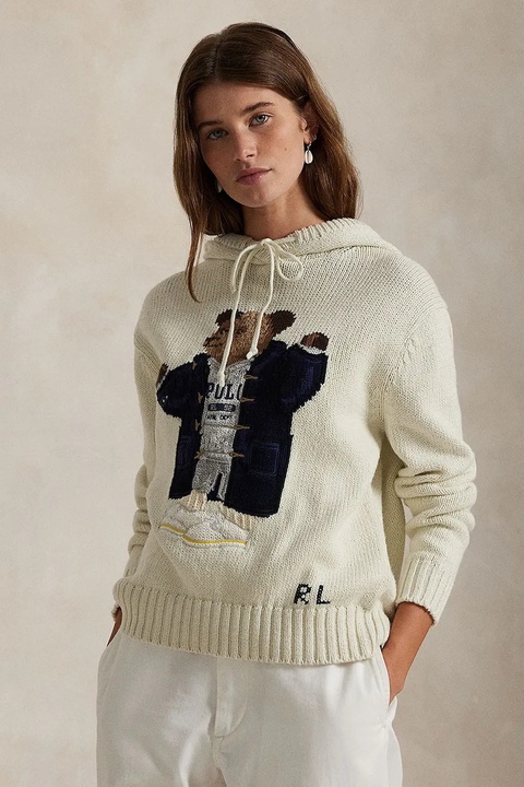 Polo Ralph Lauren sweter z domieszką lnu damski kolor beżowy 211972802 - zdjęcie produktu nr 1