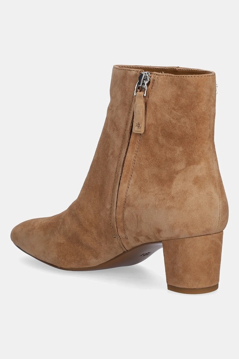 Lauren Ralph Lauren botki zamszowe Demi damskie kolor beżowy na słupku 802974504001 - zdjęcie produktu nr 2