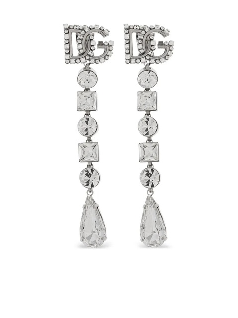 Dolce & Gabbana logo-plaque earrings - Silver - zdjęcie produktu nr 1