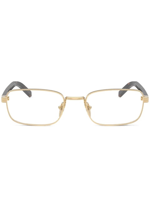 Prada Eyewear rectangle-frame glasses - Gold - zdjęcie produktu nr 1