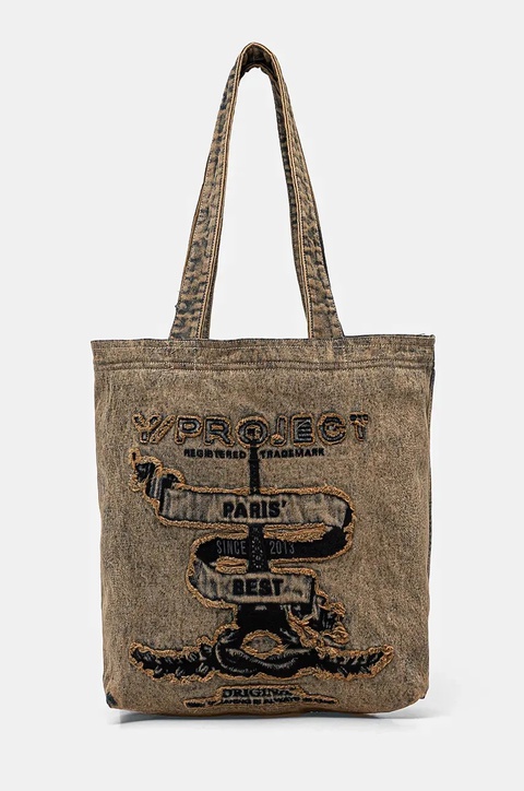 Y/Project torba jeansowa PARIS' BEST TOTE BAG kolor beżowy 620BA004 - zdjęcie produktu nr 1