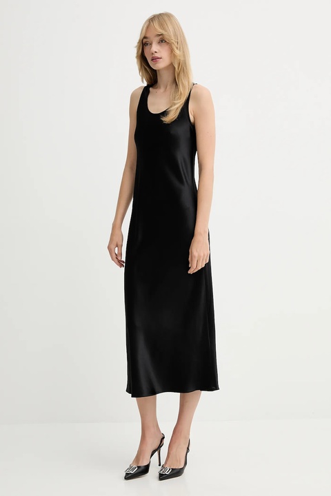 Marella sukienka Emme by Marella kolor czarny maxi prosta 2525226021200 - zdjęcie produktu nr 1