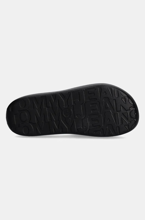 Tommy Jeans klapki TJW FLATFORM POOL SLIDE ESS damskie kolor czarny na platformie EN0EN02763 - zdjęcie produktu nr 2