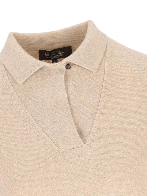 Loro Piana knitted polo top - Neutrals - zdjęcie produktu nr 2