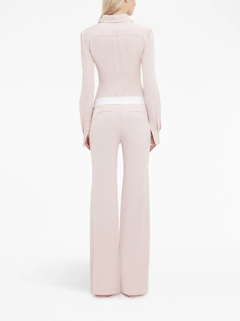 Victoria Beckham side-panel detail flared trousers - Pink - zdjęcie produktu nr 1