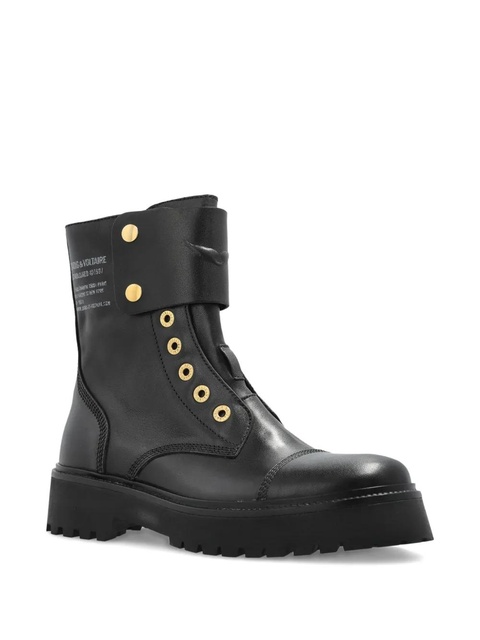 Zadig&Voltaire leather biker boots - Black - zdjęcie produktu nr 2