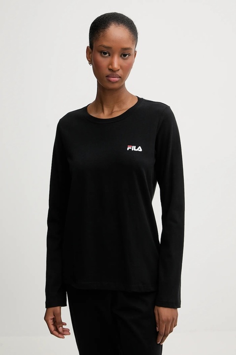 Fila piżama bawełniana damska kolor czarny bawełniana FPW4217 - zdjęcie produktu nr 2