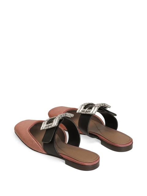 Dolce & Gabbana crystal-buckle slippers - Neutrals - zdjęcie produktu nr 2