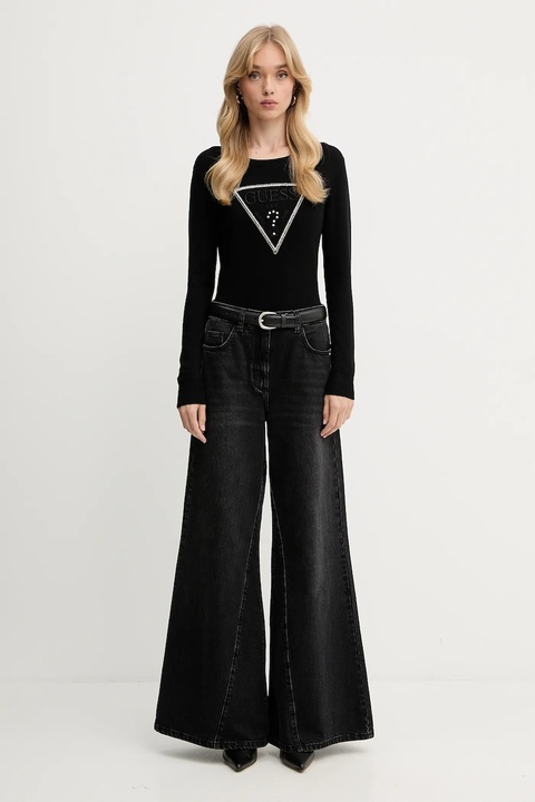 Guess sweter KIARA damski kolor czarny lekki W5YR23 Z2NQ2 - zdjęcie produktu nr 2