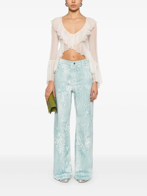 Blumarine leopard-print jeans - Blue - zdjęcie produktu nr 2