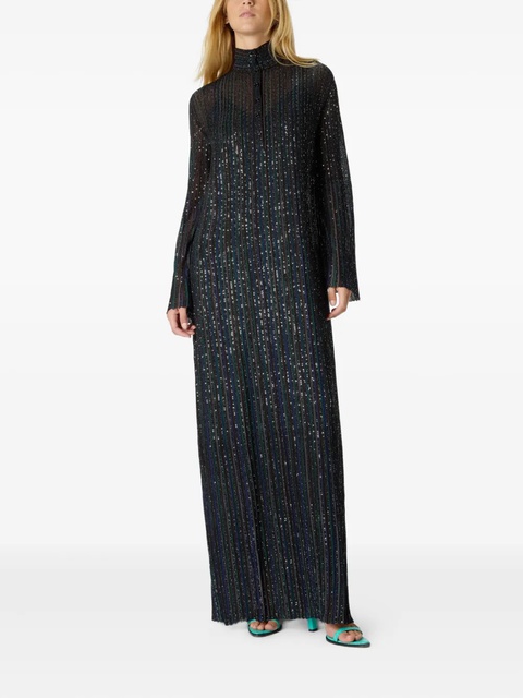 Missoni sequin-embellishment high-neck maxi dress - Blue - zdjęcie produktu nr 2