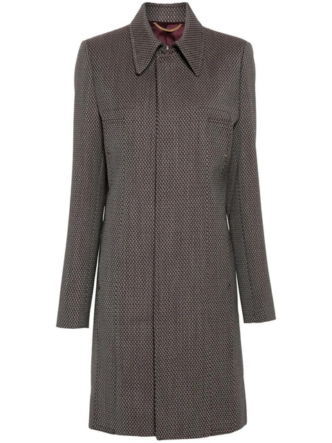 Victoria Beckham jacquard single-breasted coat - Brown - zdjęcie produktu nr 1