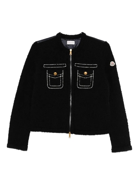 Moncler panelled quilted cardigan - Blue - zdjęcie produktu nr 1