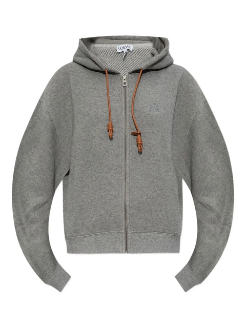 LOEWE hooded zip-up sweatshirt - Grey - zdjęcie produktu nr 1