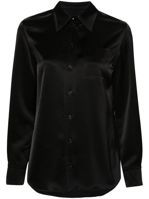 Lanvin long sleeve satin shirt - Black - zdjęcie produktu nr 1