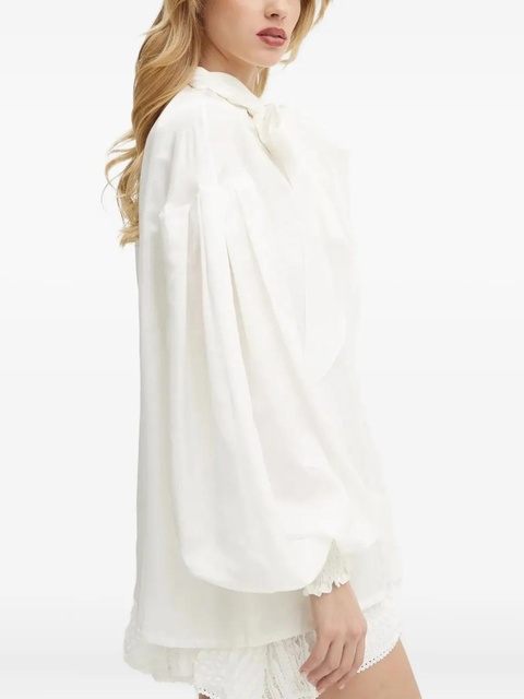 Charo Ruiz Ibiza bow-detail balloon-sleeve blouse - White - zdjęcie produktu nr 1