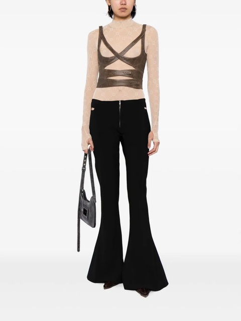 Jean Paul Gaultier low-rise flared trousers - Black - zdjęcie produktu nr 2