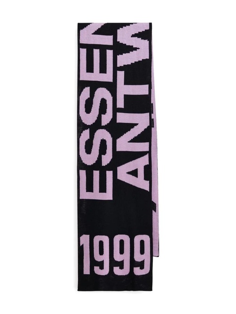 Essentiel Antwerp intarsia scarf - Black - zdjęcie produktu nr 1