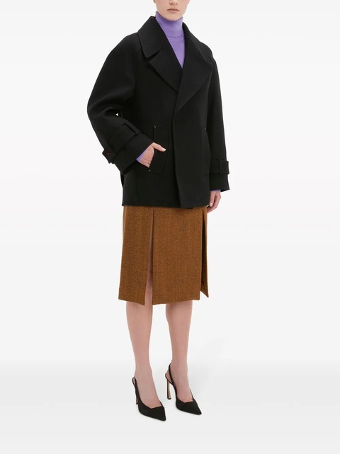 Victoria Beckham stitch-detail peacoat - Black - zdjęcie produktu nr 1