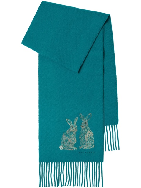 Burberry rabbit embroidery cashmere scarf - Blue - zdjęcie produktu nr 1